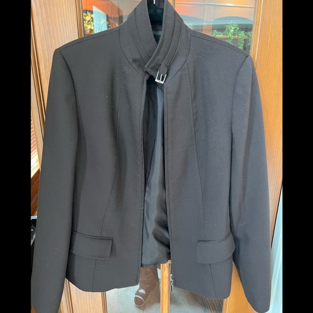 MAG by Magaschoni Brown Womens 
Wool Mao Collar Blazer/Jacket Size 10